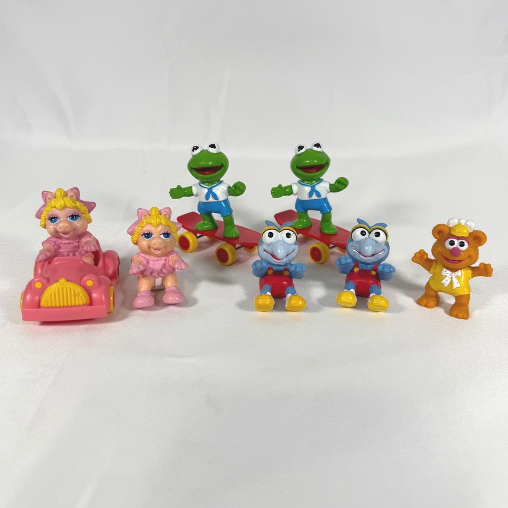 McDonalds Muppet Babies Toy Figures Kids Multi 1986 Vintage Set of 7